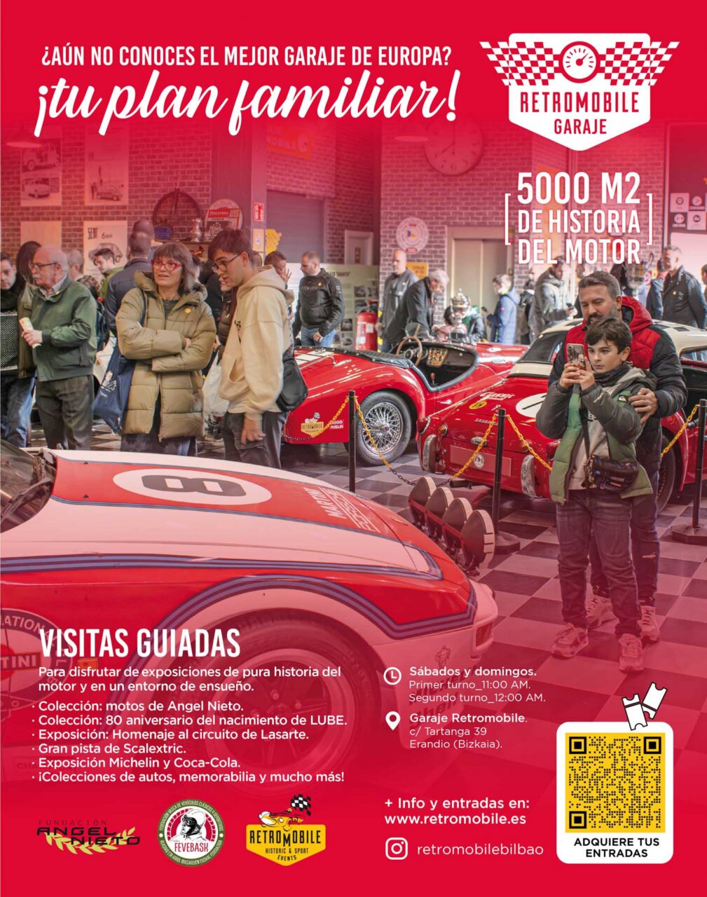 Visita al garaje Retromobile en Erandio con coches clásicos y modernos.