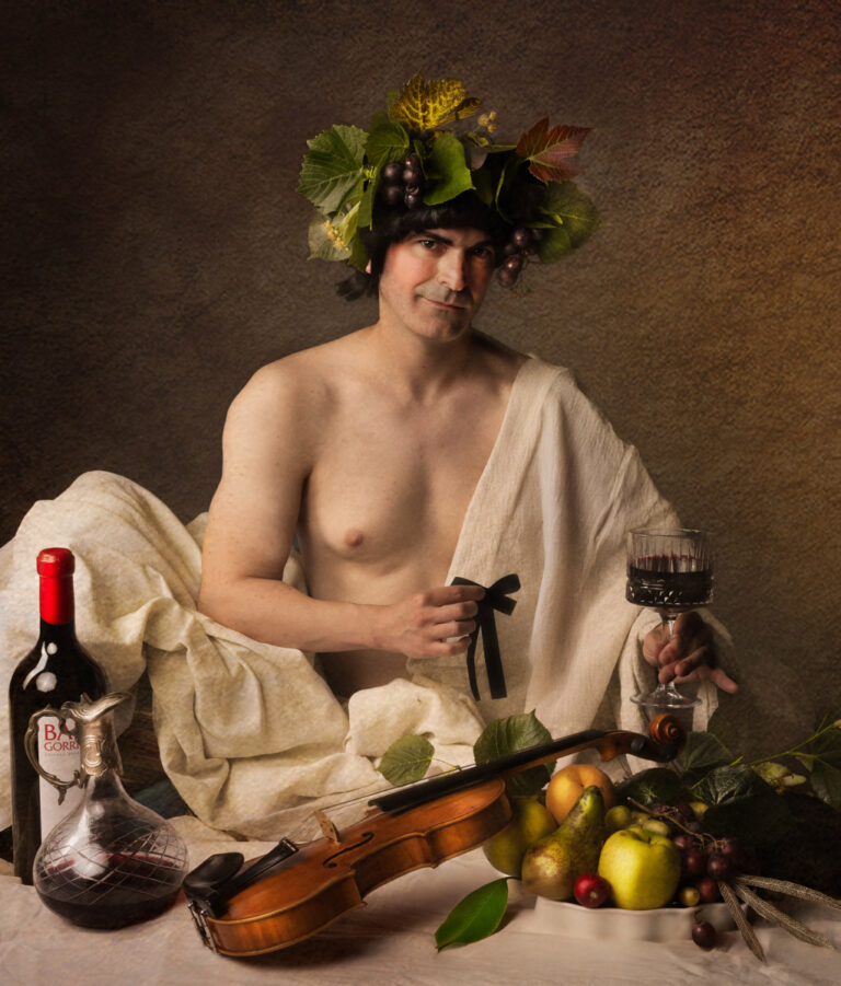 Maura Lutier y Vinos y Licores Ruiz. BACO, Michelangelo Merisi da Caravaggio ©Bego Elexpe