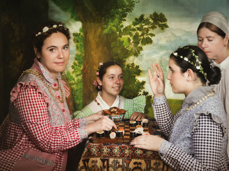 Batas de colegio originales. Jugando al ajedrez, Safonisba Anguissola. ©Bego Elexpe