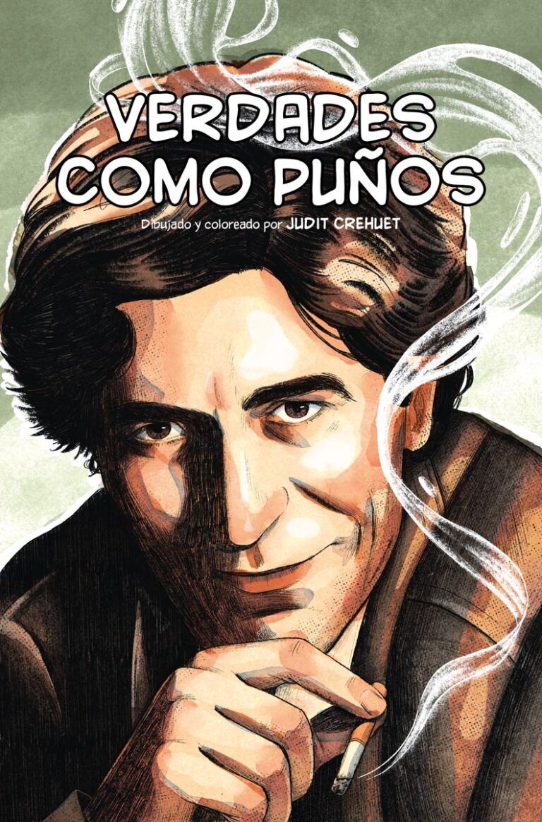 Ilustración del cómic Joaquín Sabina. Pasión y vida, mostrando al artista.