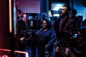 Arantxa Echevarría junto a Hugo Silva (Toni Lomas) en pleno rodaje de Cada día nace un listo. © Mikel Blasco