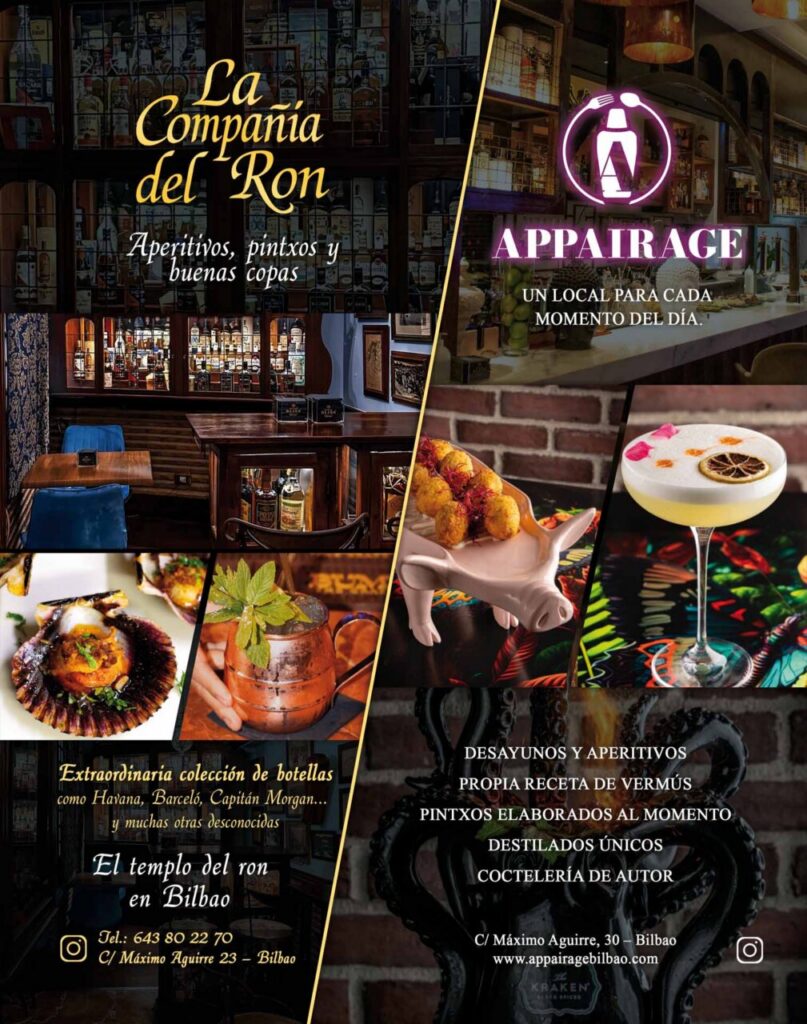 Interior de Appairage con cocteles y aperitivos en Bilbao